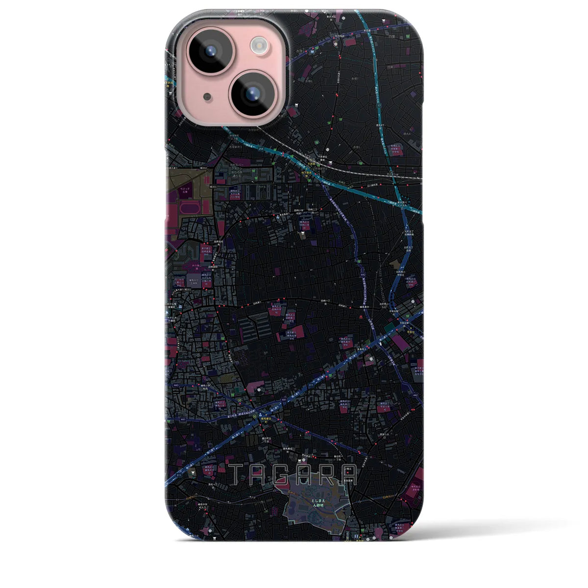 【田柄（東京都）】地図柄iPhoneケース（バックカバータイプ）