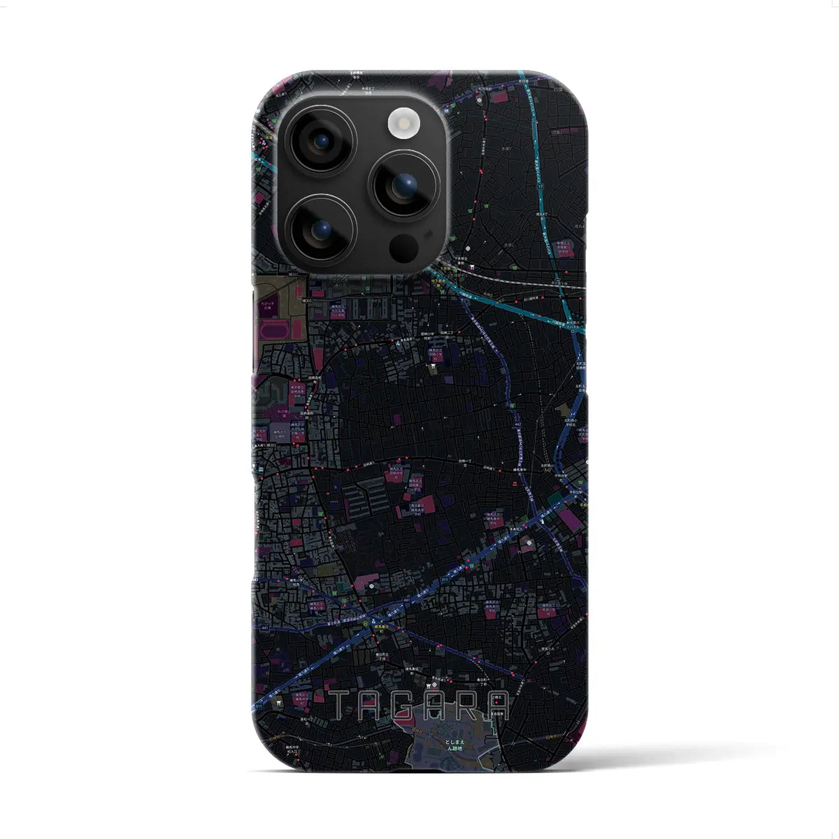 【田柄（東京都）】地図柄iPhoneケース（バックカバータイプ）