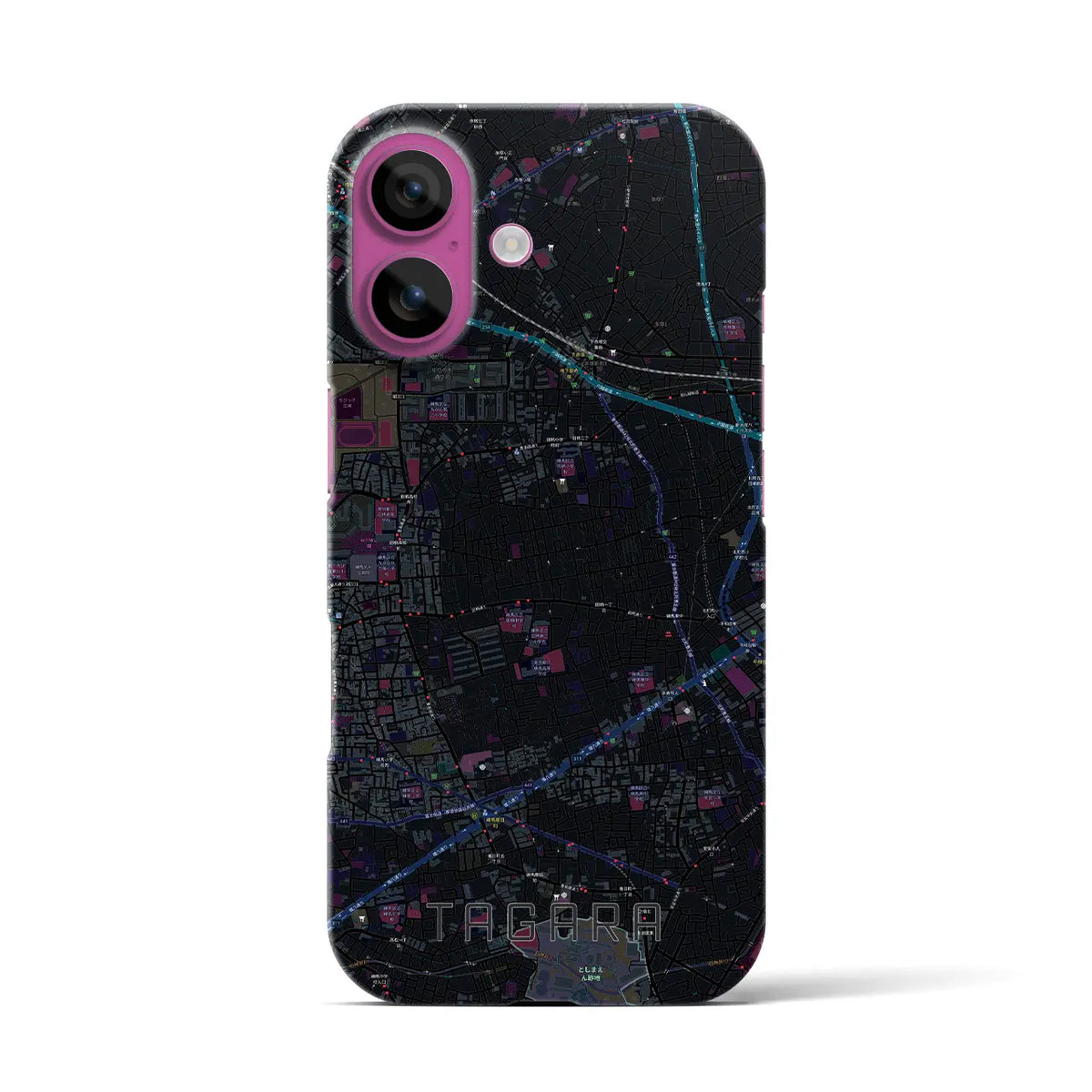 【田柄（東京都）】地図柄iPhoneケース（バックカバータイプ）