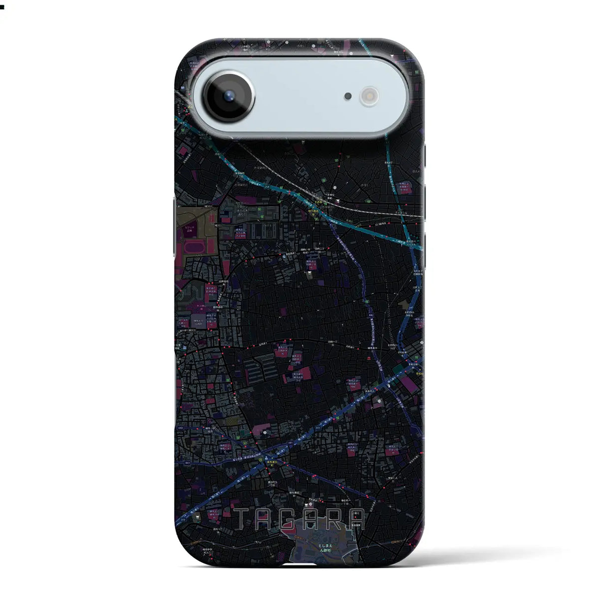 【田柄（東京都）】地図柄iPhoneケース（バックカバータイプ）