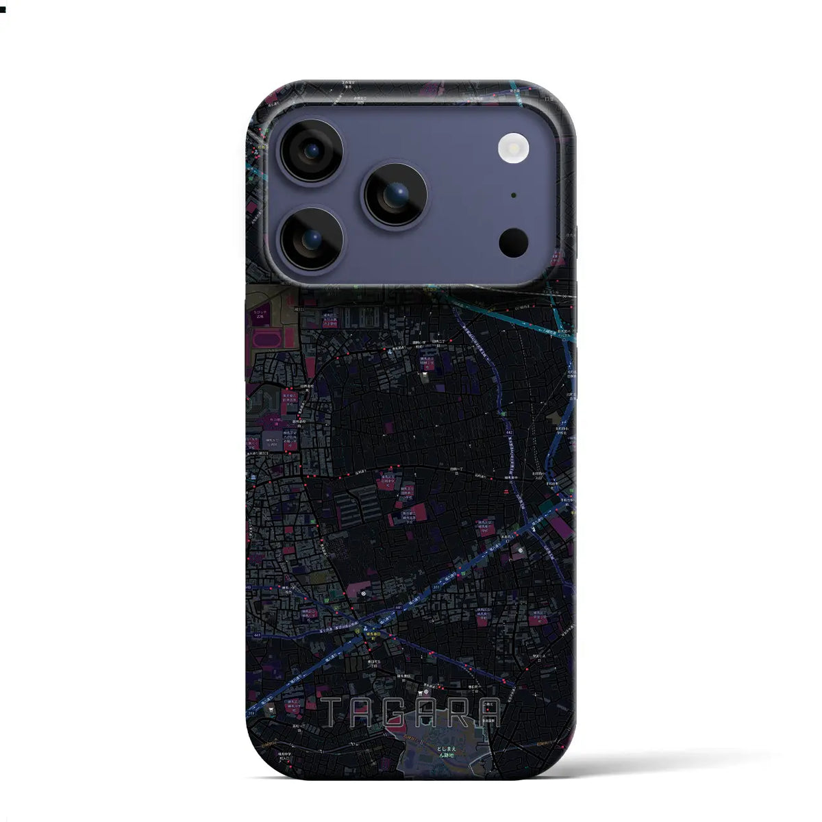 【田柄（東京都）】地図柄iPhoneケース（バックカバータイプ）