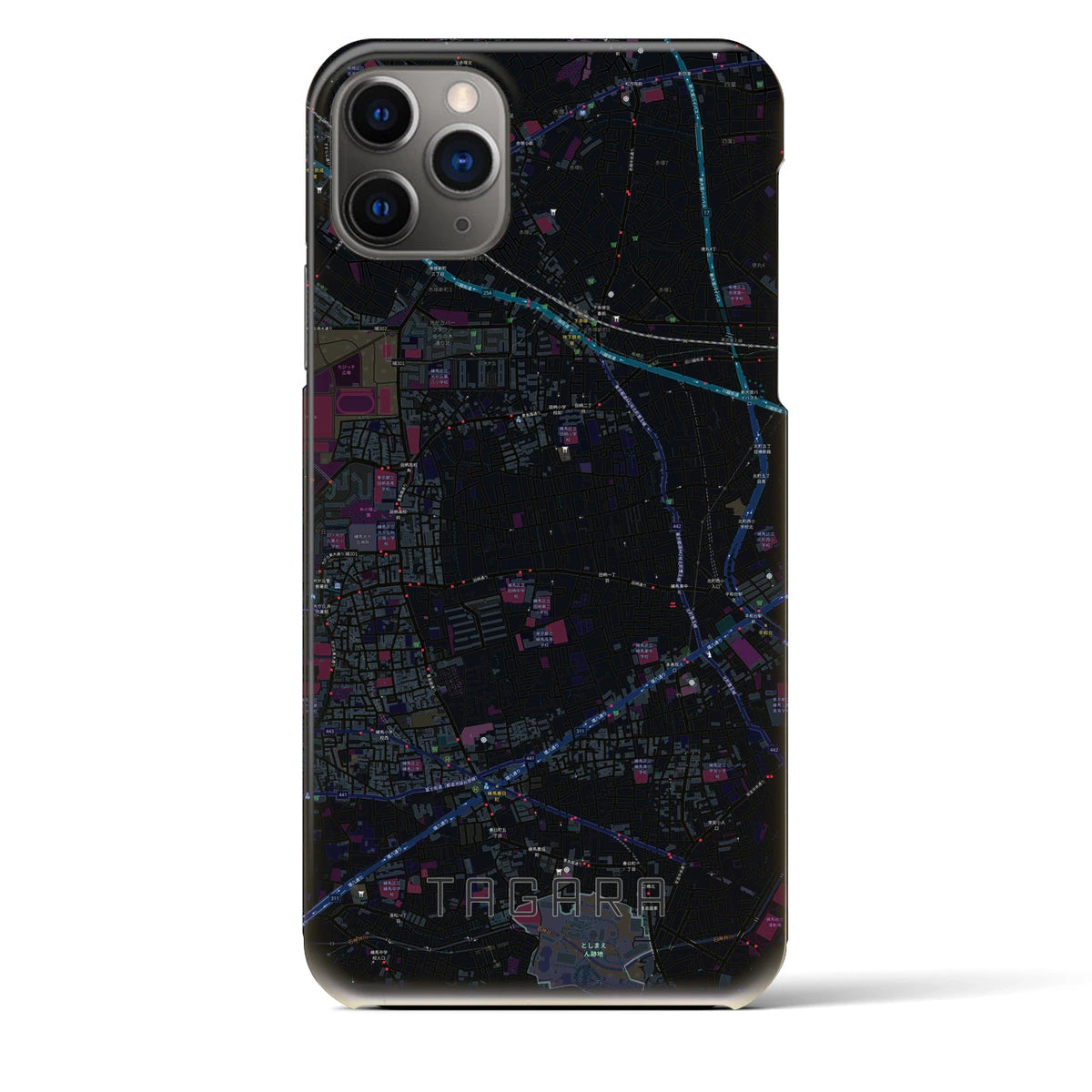 【田柄（東京都）】地図柄iPhoneケース（バックカバータイプ）