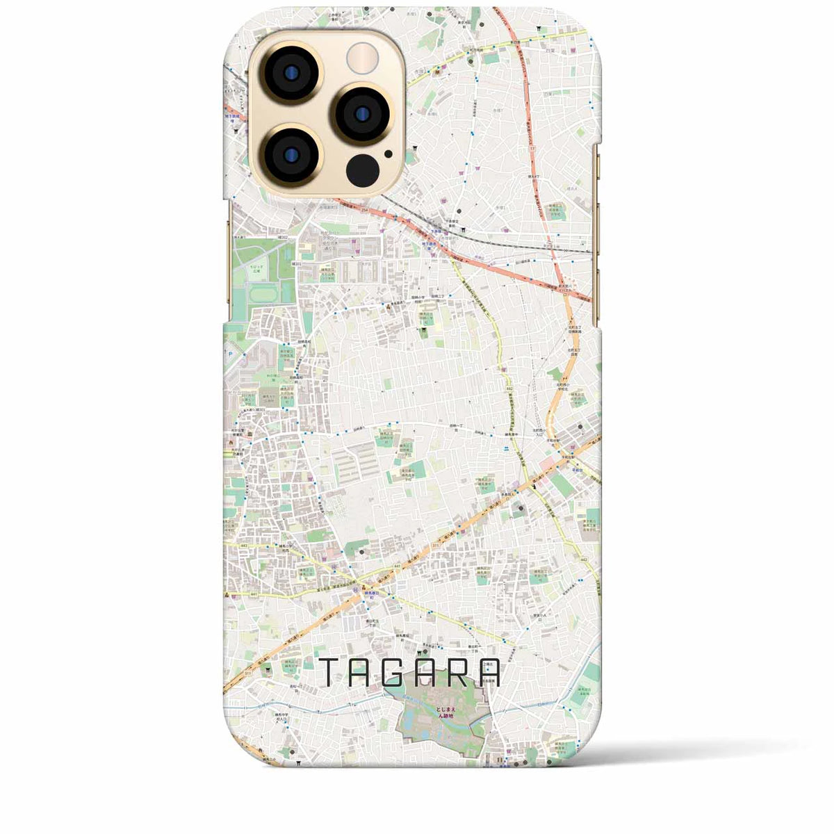 【田柄（東京都）】地図柄iPhoneケース（バックカバータイプ）