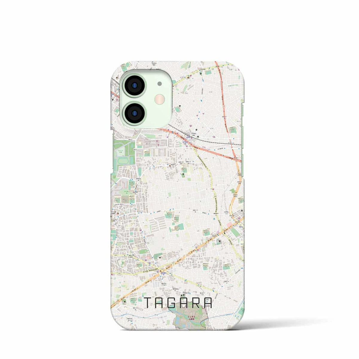 【田柄（東京都）】地図柄iPhoneケース（バックカバータイプ）