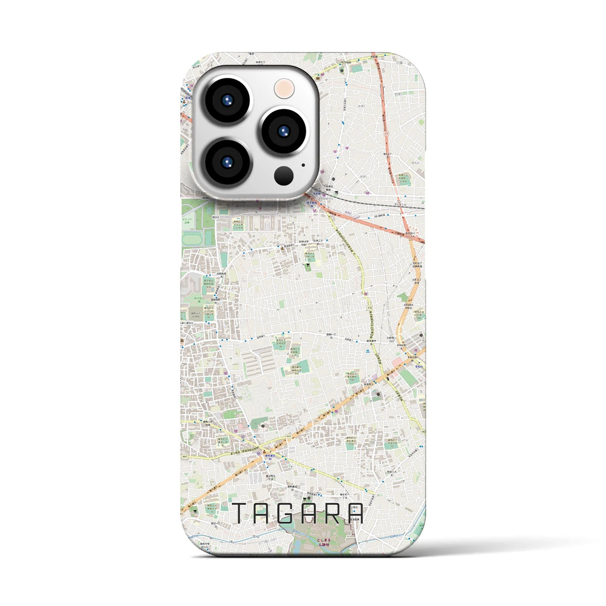 【田柄（東京都）】地図柄iPhoneケース（バックカバータイプ）