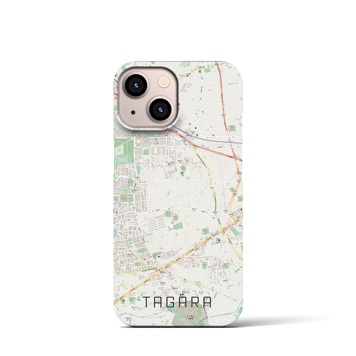 【田柄（東京都）】地図柄iPhoneケース（バックカバータイプ）