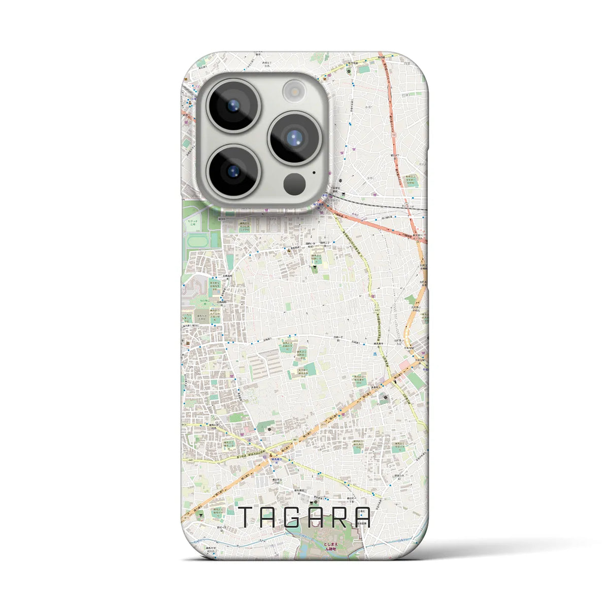 【田柄（東京都）】地図柄iPhoneケース（バックカバータイプ）