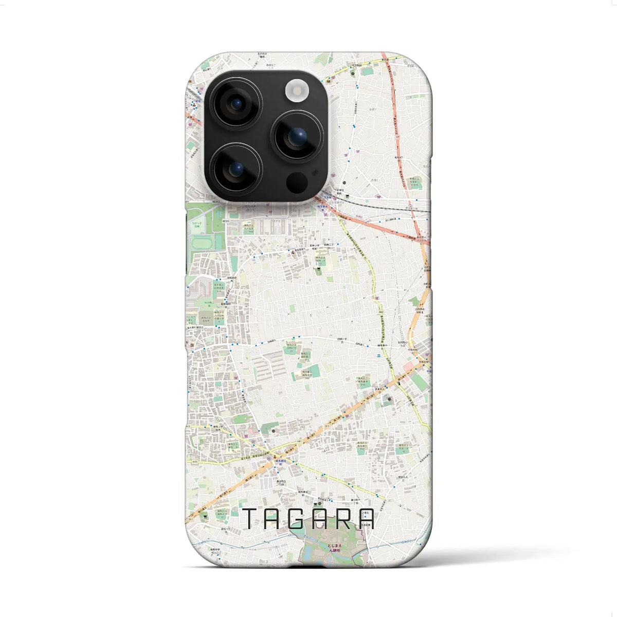 【田柄（東京都）】地図柄iPhoneケース（バックカバータイプ）