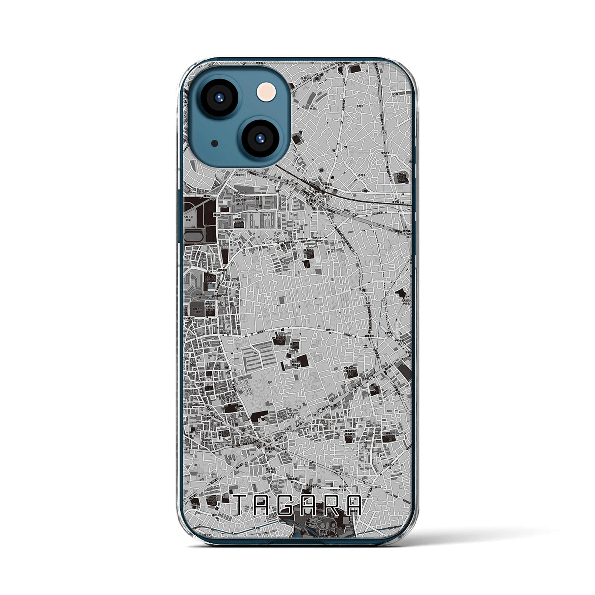 【田柄（東京都）】地図柄iPhoneケース（クリアタイプ）