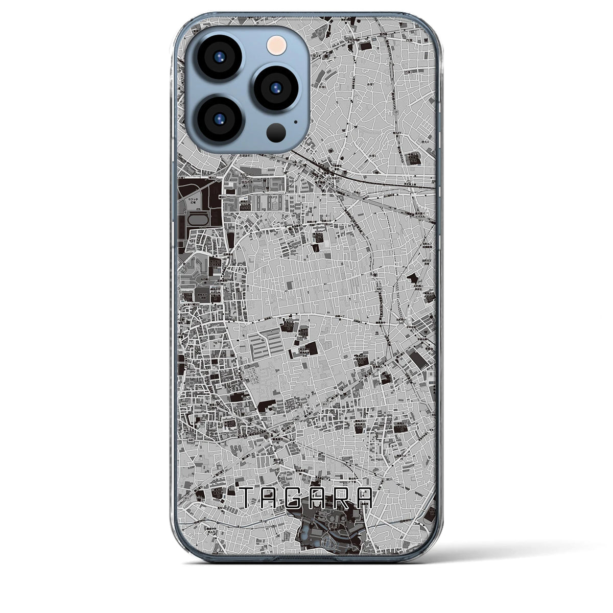 【田柄（東京都）】地図柄iPhoneケース（クリアタイプ）