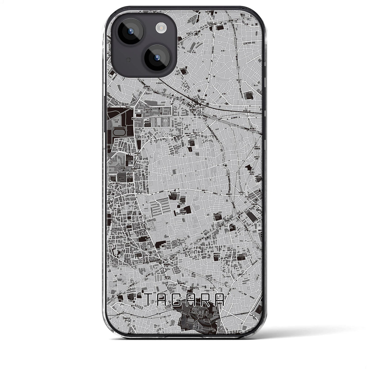【田柄（東京都）】地図柄iPhoneケース（クリアタイプ）