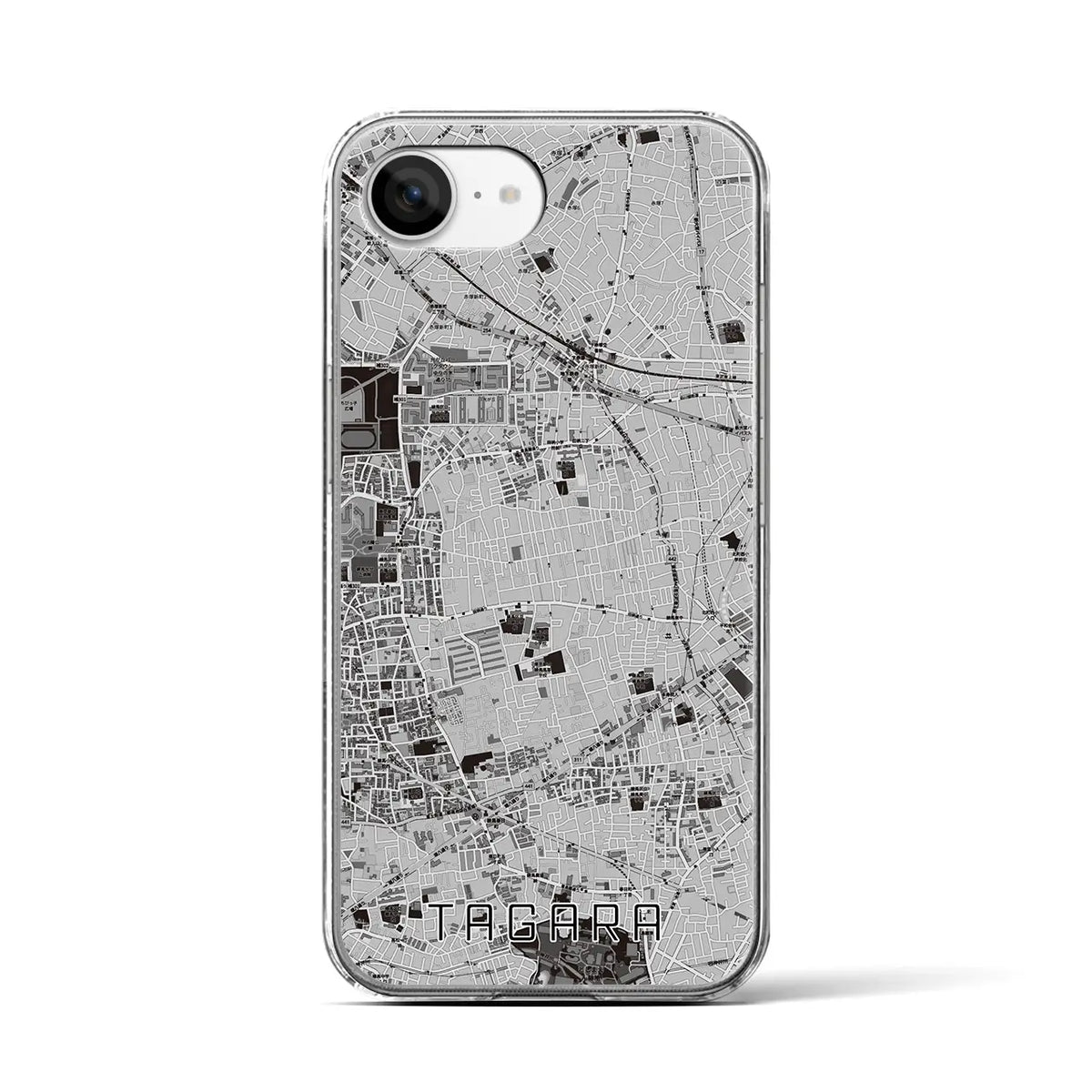 【田柄（東京都）】地図柄iPhoneケース（クリアタイプ）