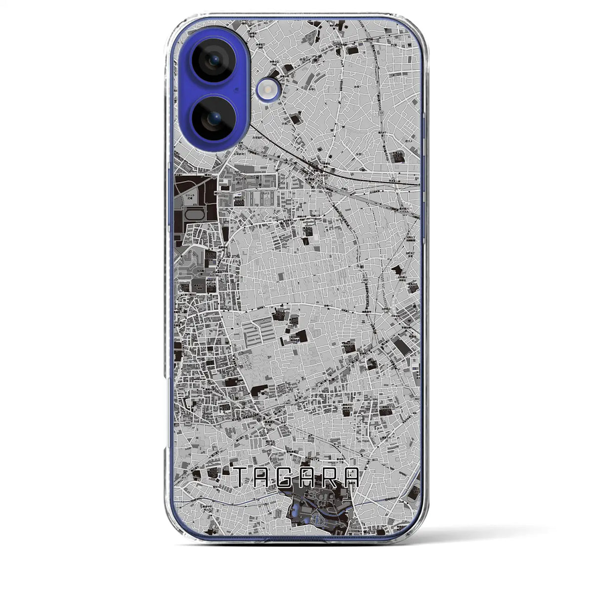 【田柄（東京都）】地図柄iPhoneケース（クリアタイプ）