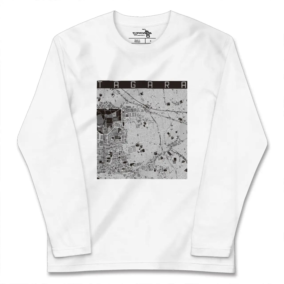 【田柄（東京都）】地図柄ロングスリーブTシャツ