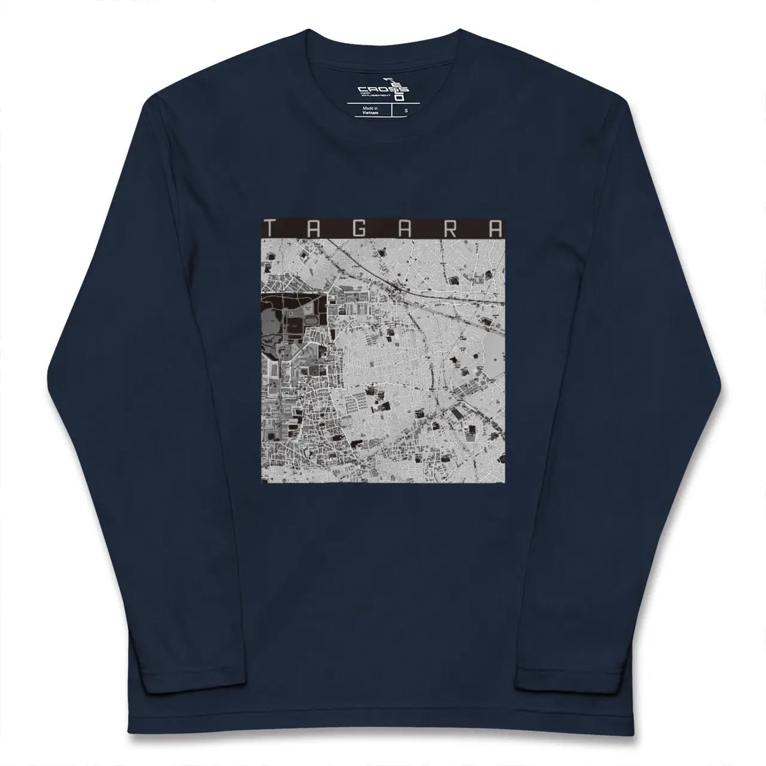 【田柄（東京都）】地図柄ロングスリーブTシャツ