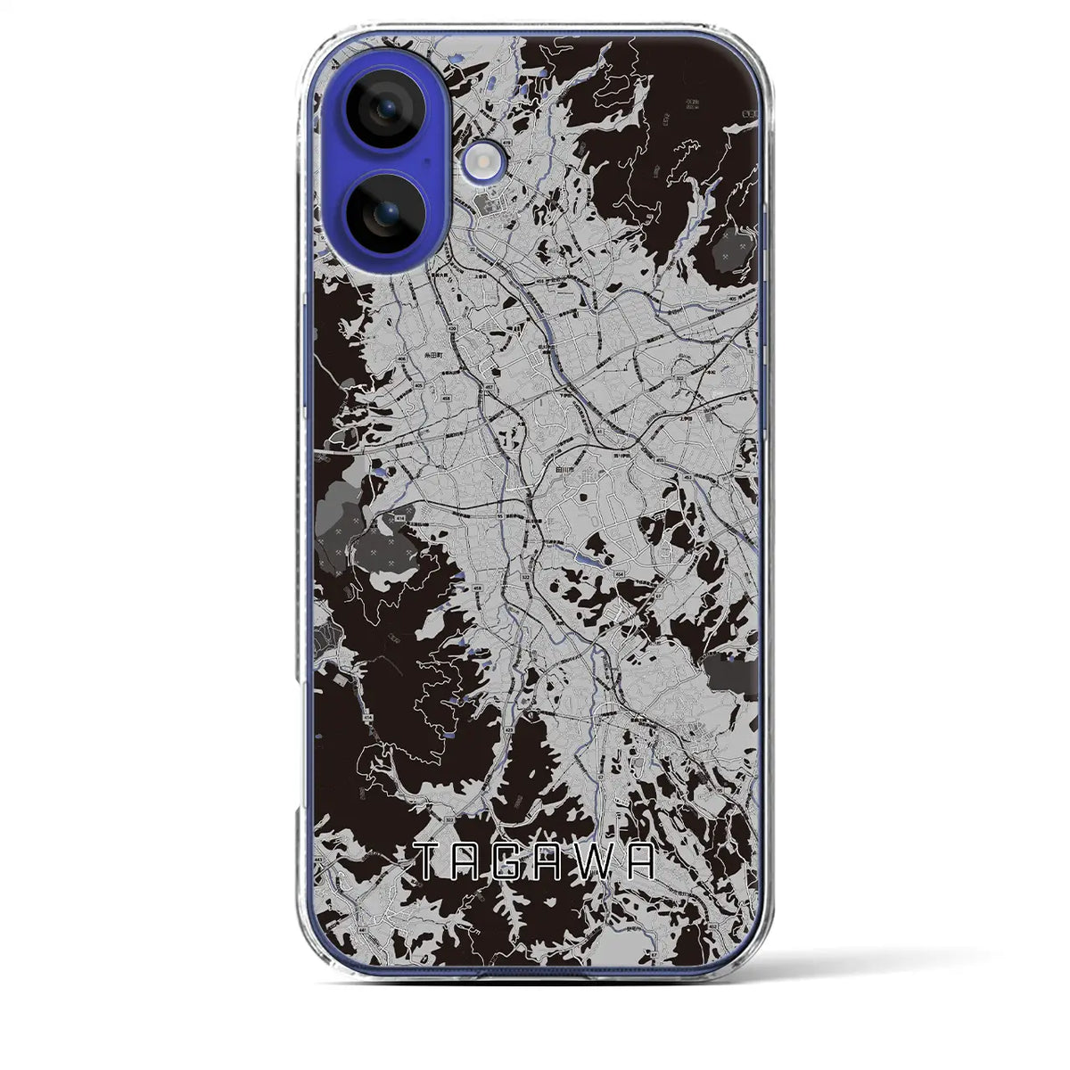 【田川（福岡県）】地図柄iPhoneケース（クリアタイプ）