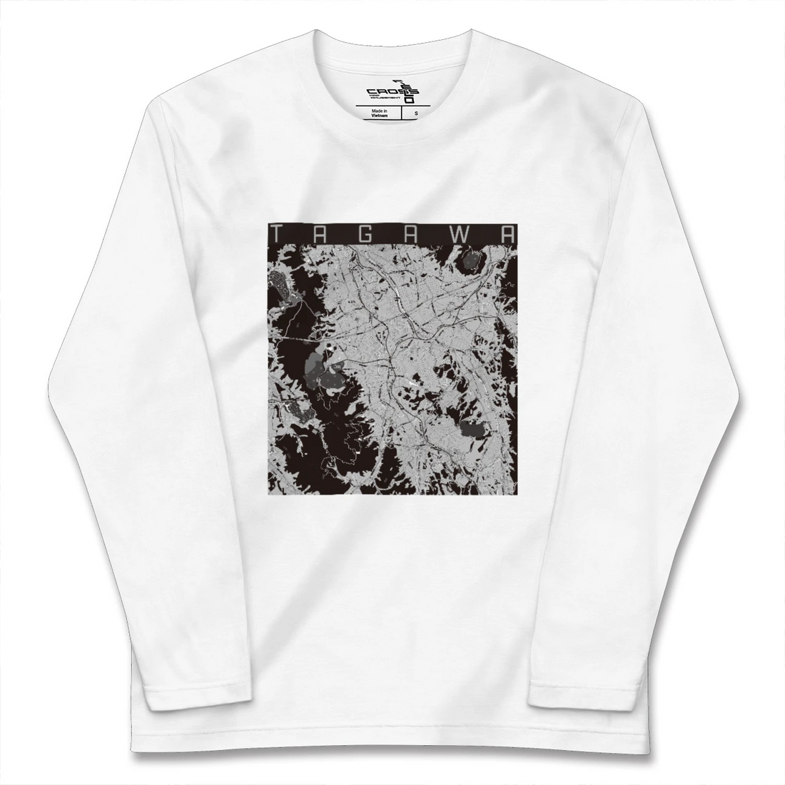 【田川(福岡県)】地図柄ロングスリーブTシャツ