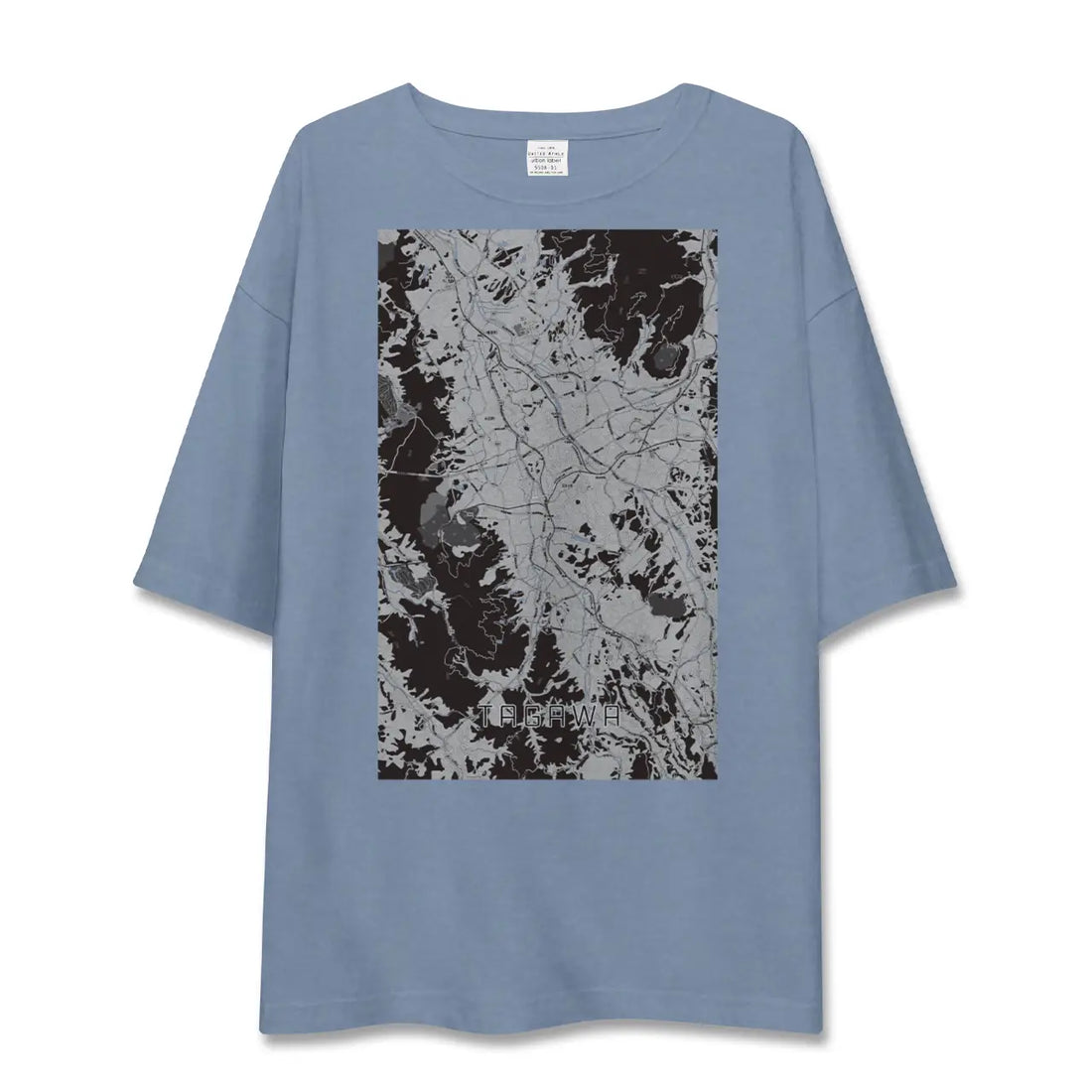 【田川（福岡県）】地図柄ビッグシルエットTシャツ