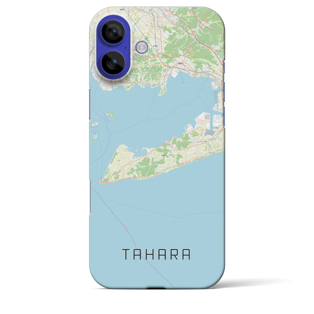 【田原（愛知県）】地図柄iPhoneケース（バックカバータイプ）