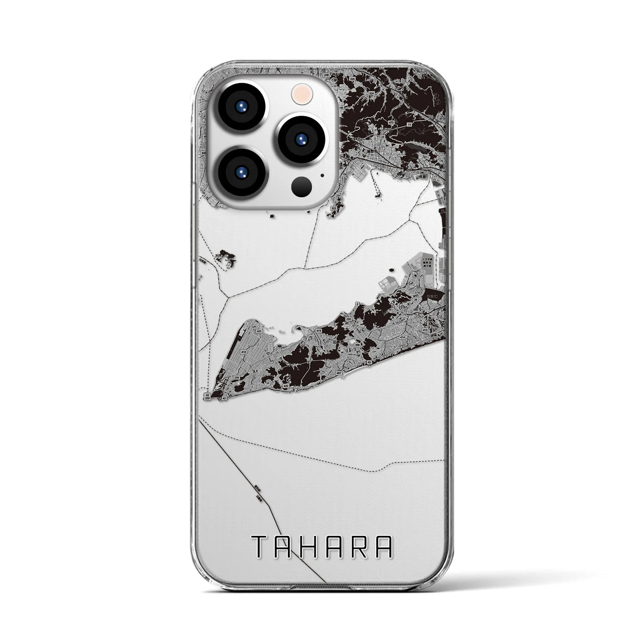 【田原（愛知県）】地図柄iPhoneケース（クリアタイプ）