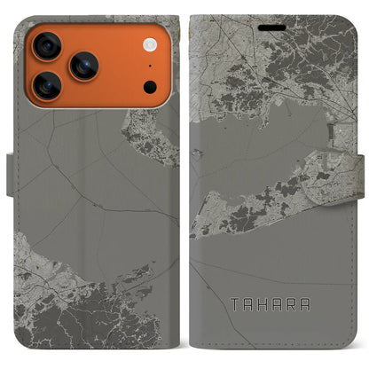 【田原（愛知県）】地図柄iPhoneケース（手帳タイプ）