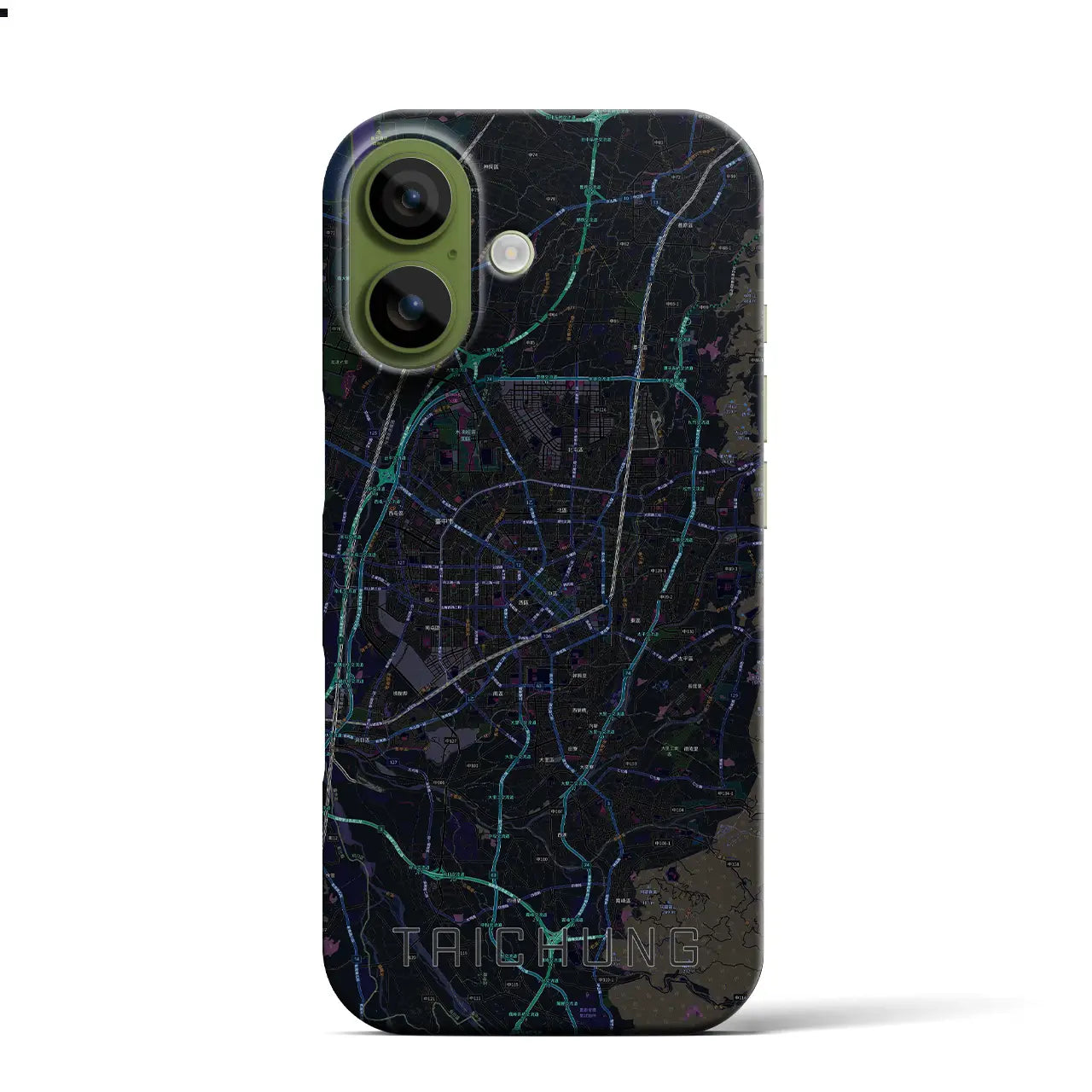 【台中（台湾）】地図柄iPhoneケース（バックカバータイプ）