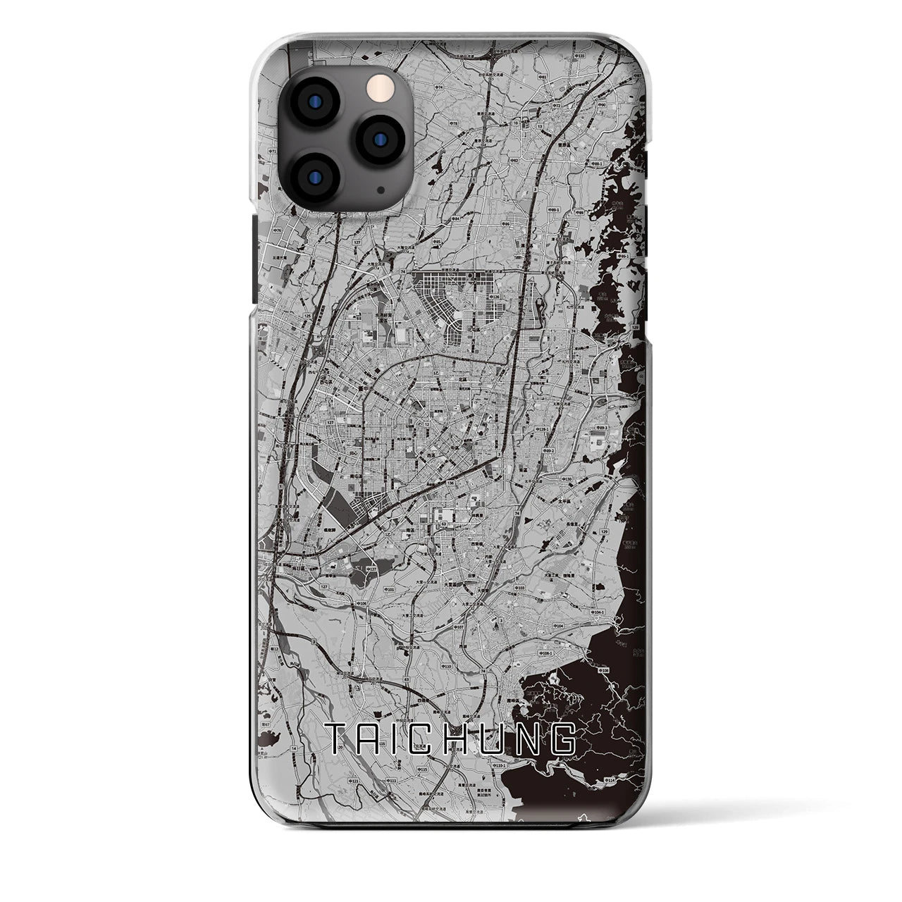 【台中（台湾）】地図柄iPhoneケース（クリアタイプ）