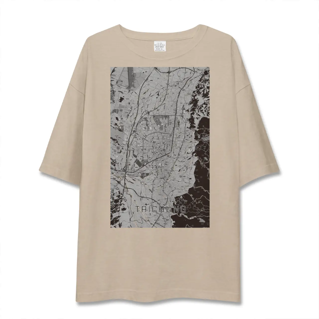 【台中（台湾）】地図柄ビッグシルエットTシャツ
