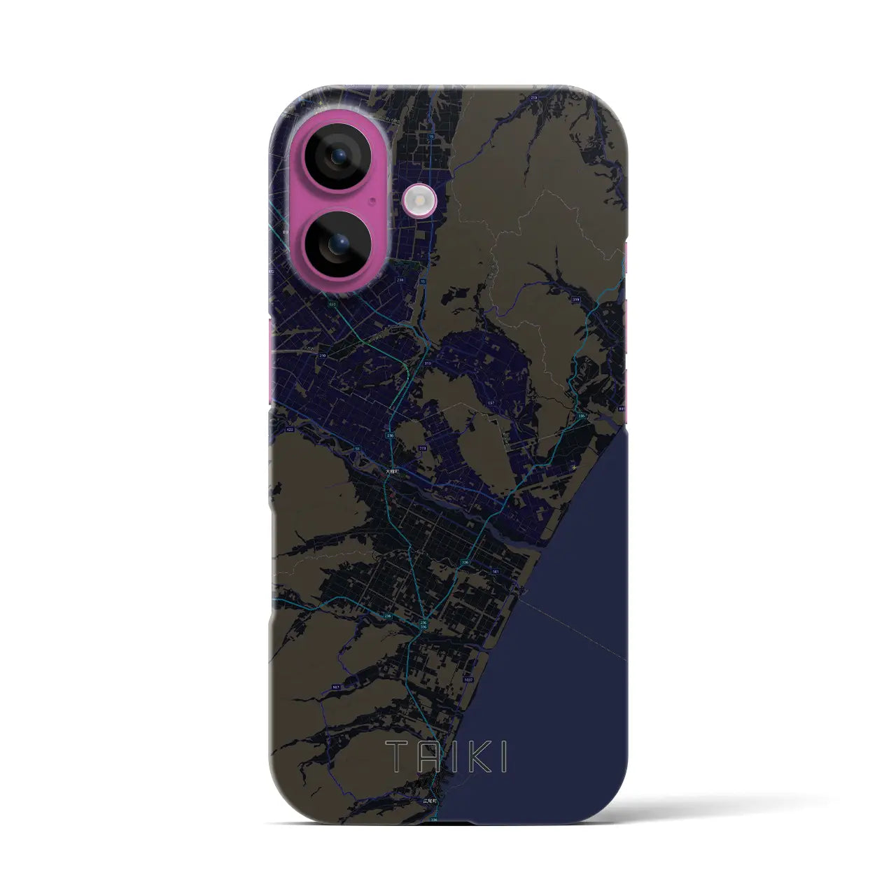 【大樹（北海道）】地図柄iPhoneケース（バックカバータイプ）