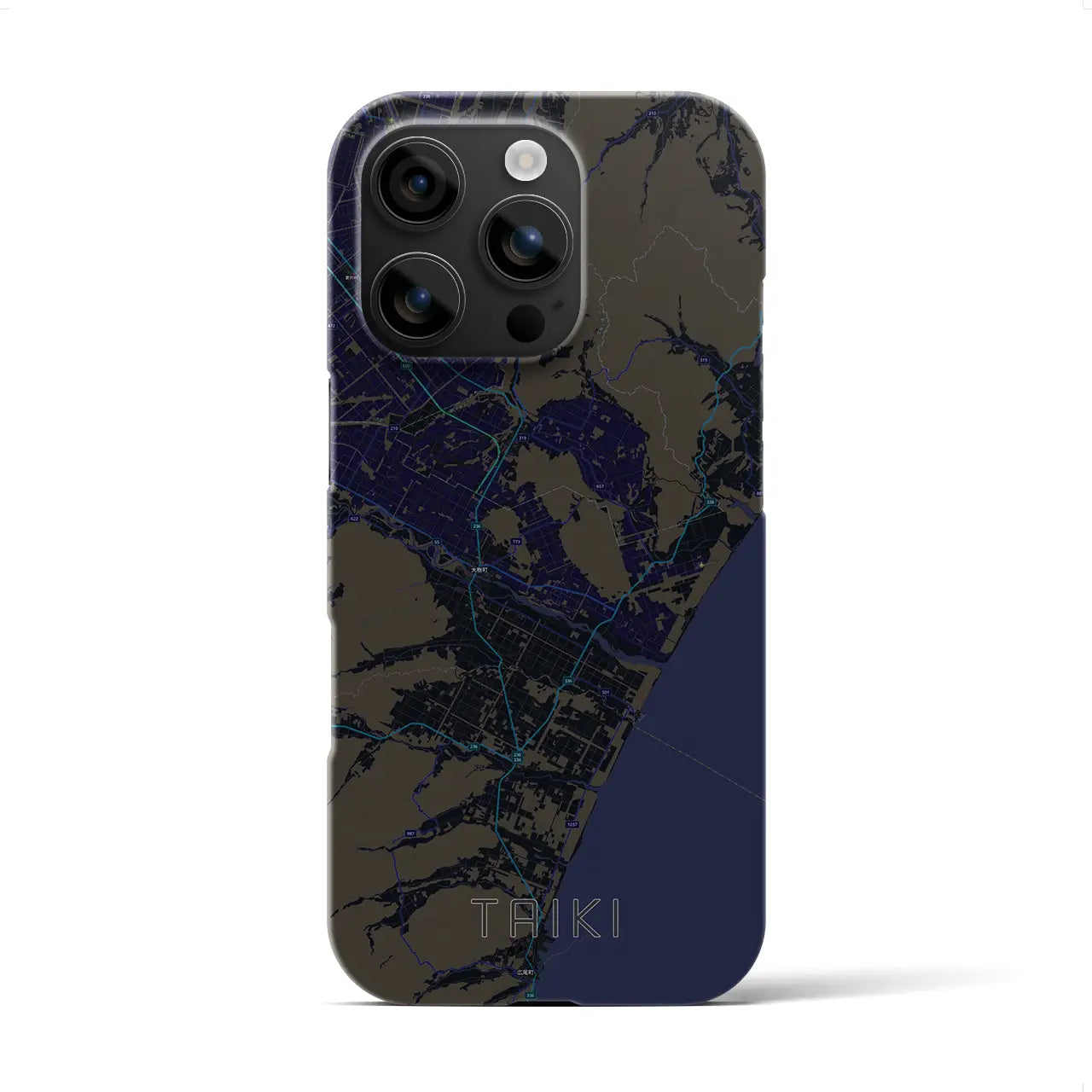 【大樹（北海道）】地図柄iPhoneケース（バックカバータイプ）