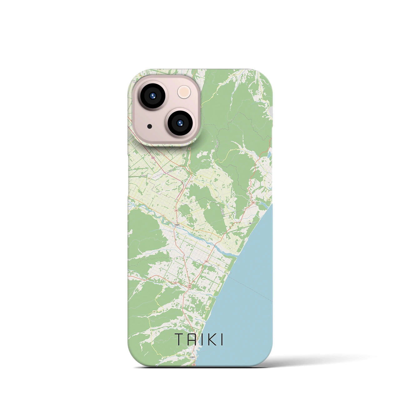 【大樹（北海道）】地図柄iPhoneケース（バックカバータイプ）