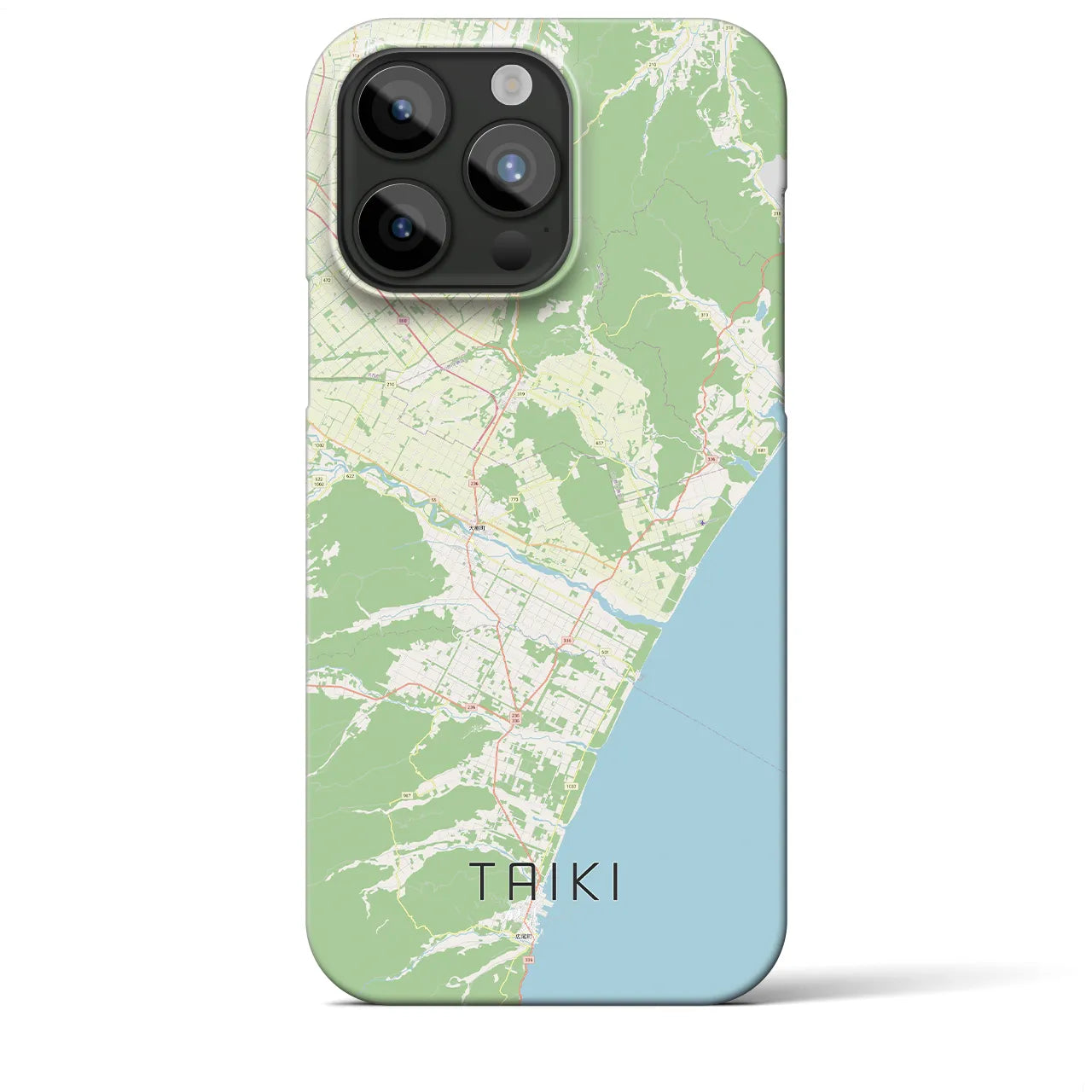 【大樹（北海道）】地図柄iPhoneケース（バックカバータイプ）