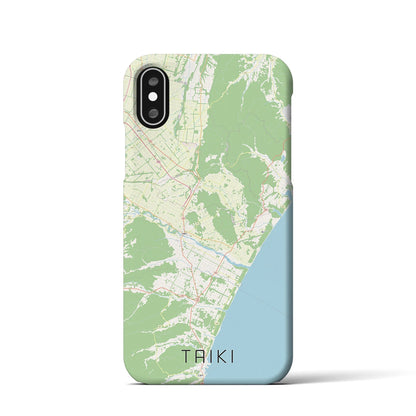 【大樹（北海道）】地図柄iPhoneケース（バックカバータイプ）