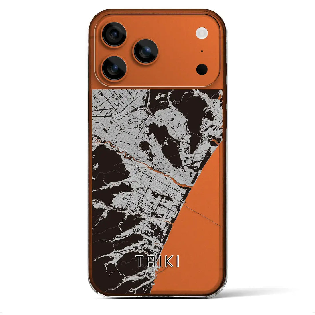 【大樹（北海道）】地図柄iPhoneケース（クリアタイプ）