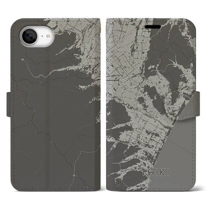 【大樹（北海道）】地図柄iPhoneケース（手帳タイプ）