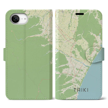 【大樹（北海道）】地図柄iPhoneケース（手帳タイプ）