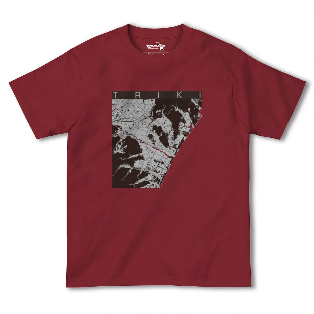 【大樹(北海道)】地図柄ヘビーウェイトTシャツ