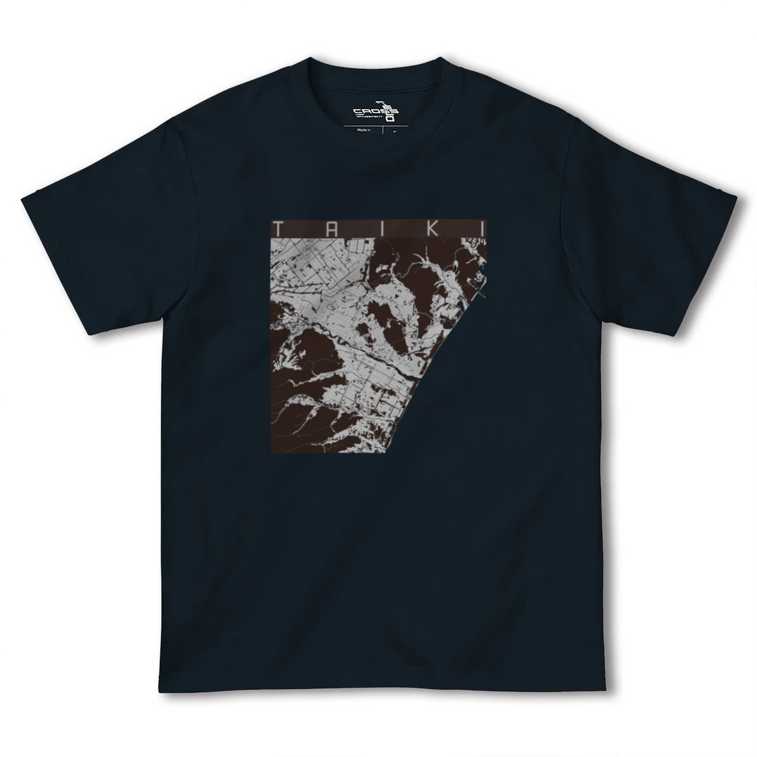 【大樹(北海道)】地図柄ヘビーウェイトTシャツ