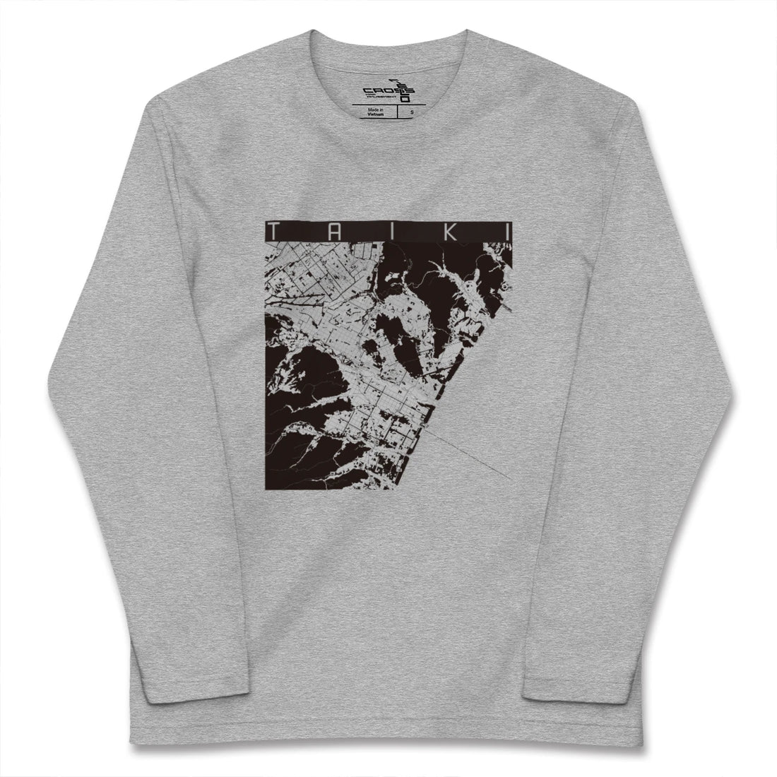 【大樹（北海道）】地図柄ロングスリーブTシャツ