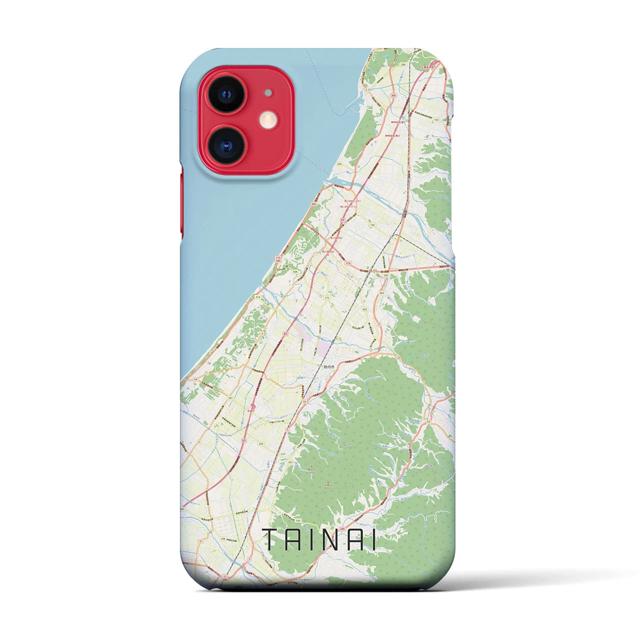 【胎内（新潟県）】地図柄iPhoneケース（バックカバータイプ）