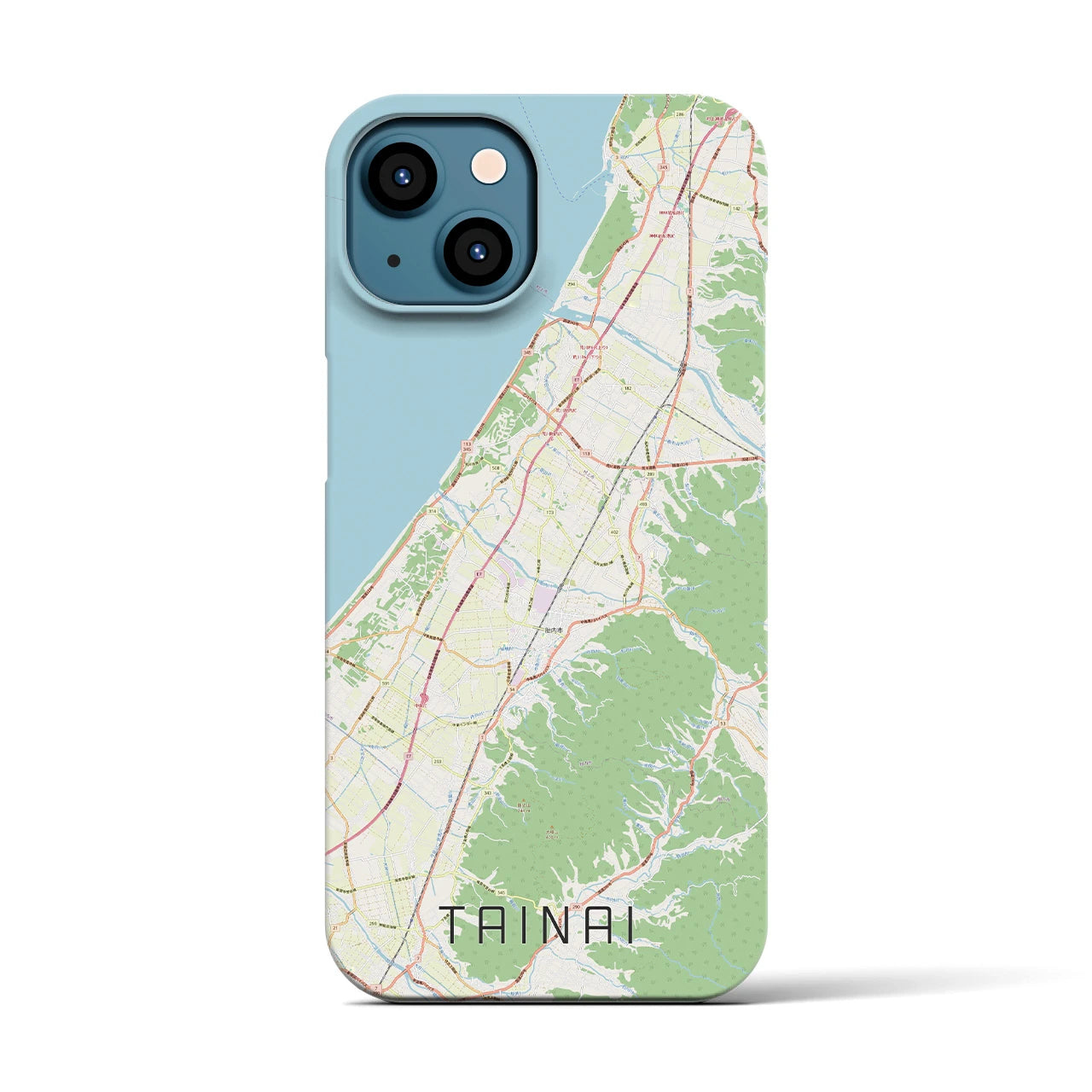 【胎内（新潟県）】地図柄iPhoneケース（バックカバータイプ）