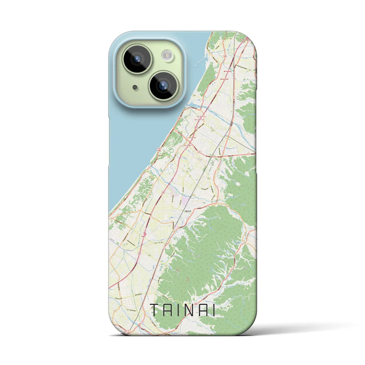 【胎内（新潟県）】地図柄iPhoneケース（バックカバータイプ）