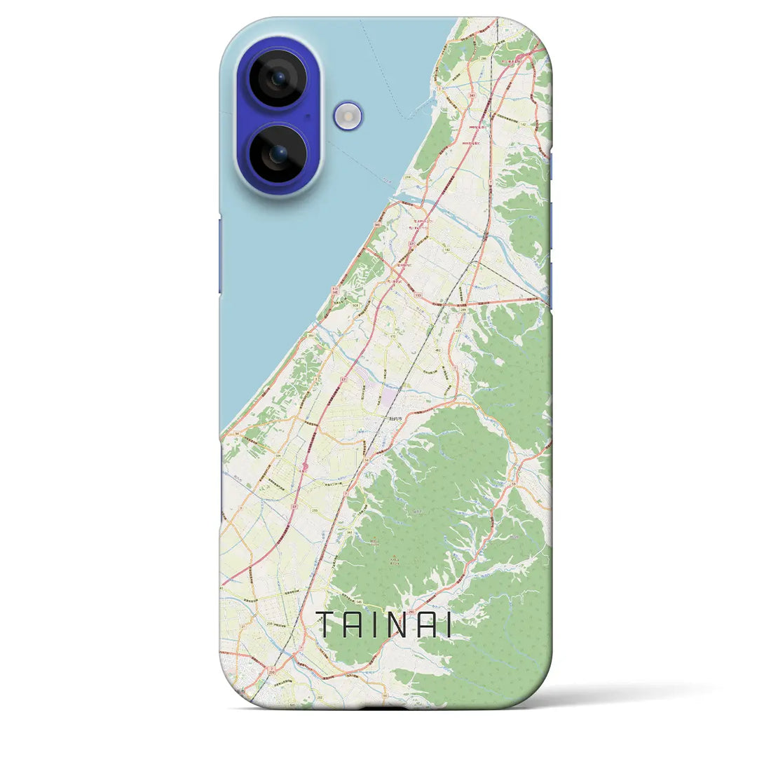 【胎内(新潟県)】地図柄iPhoneケース(バックカバータイプ)ナチュラル・iPhone 16 Pro Max 用