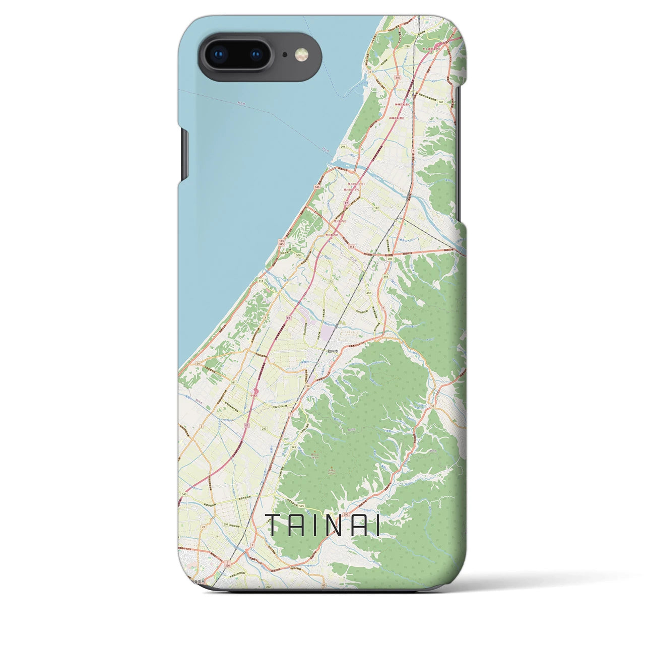 【胎内（新潟県）】地図柄iPhoneケース（バックカバータイプ）