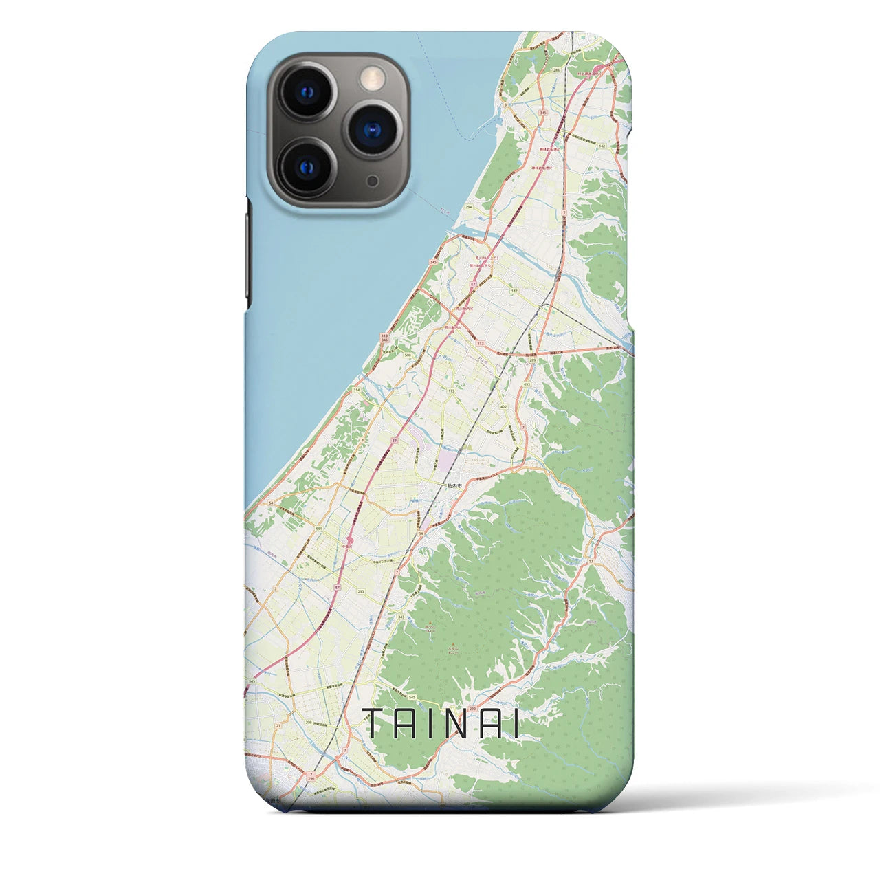 【胎内（新潟県）】地図柄iPhoneケース（バックカバータイプ）