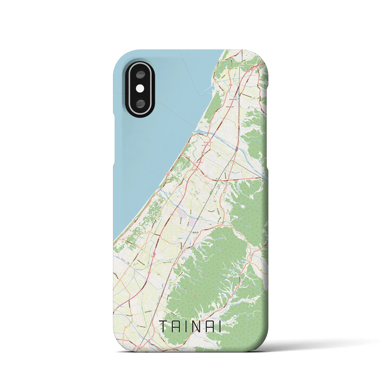 【胎内（新潟県）】地図柄iPhoneケース（バックカバータイプ）
