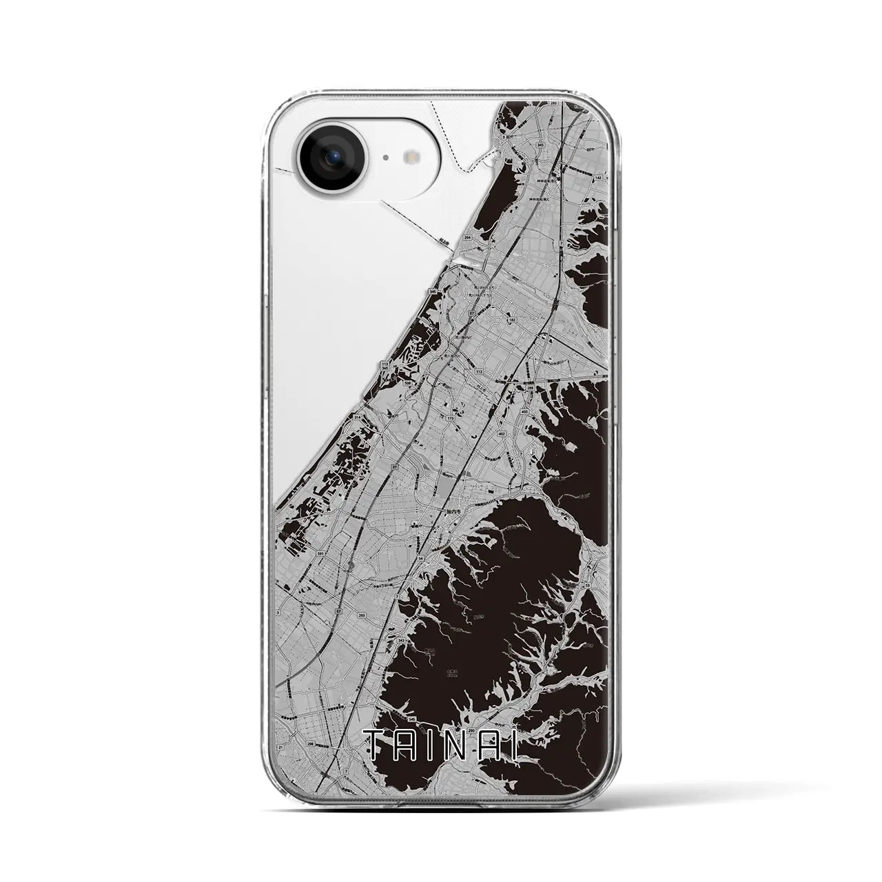 【胎内（新潟県）】地図柄iPhoneケース（クリアタイプ）