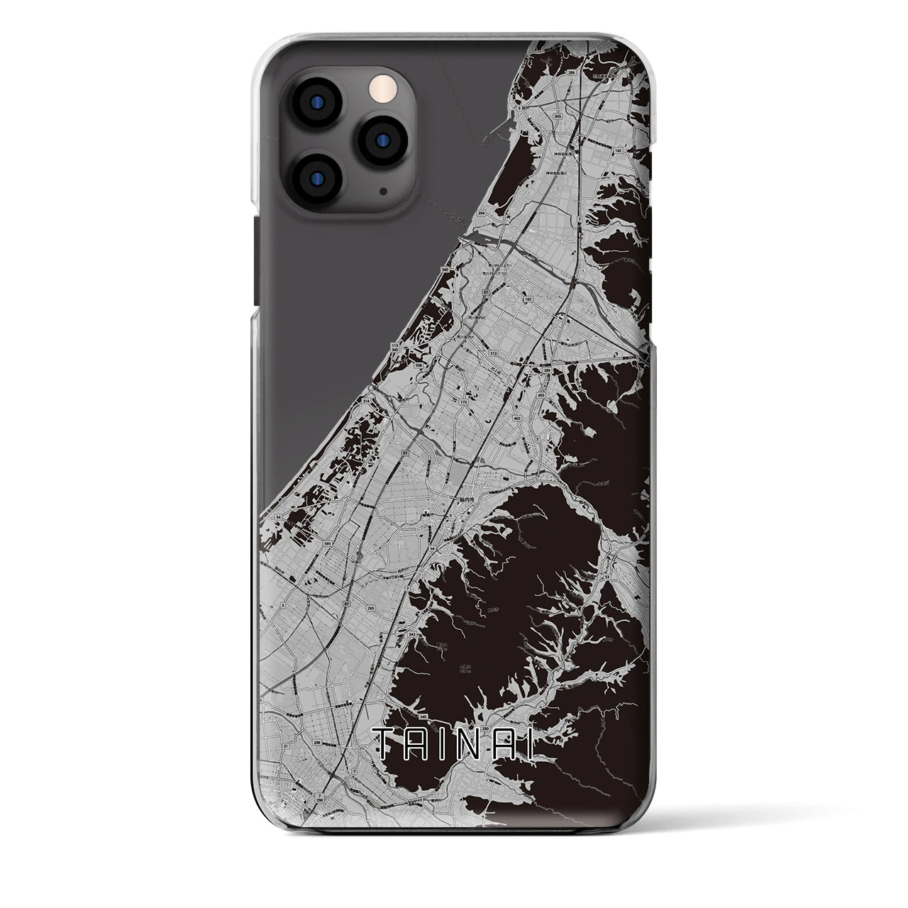 【胎内（新潟県）】地図柄iPhoneケース（クリアタイプ）