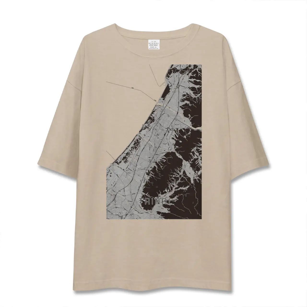 【胎内（新潟県）】地図柄ビッグシルエットTシャツ