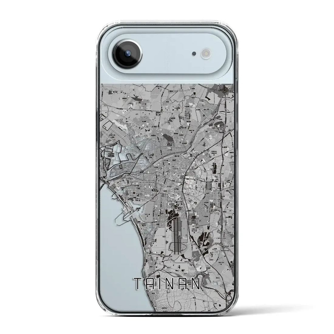 【台南(台湾)】地図柄iPhoneケース(クリアタイプ)モノトーン・iPhone 17 Pro Max 用